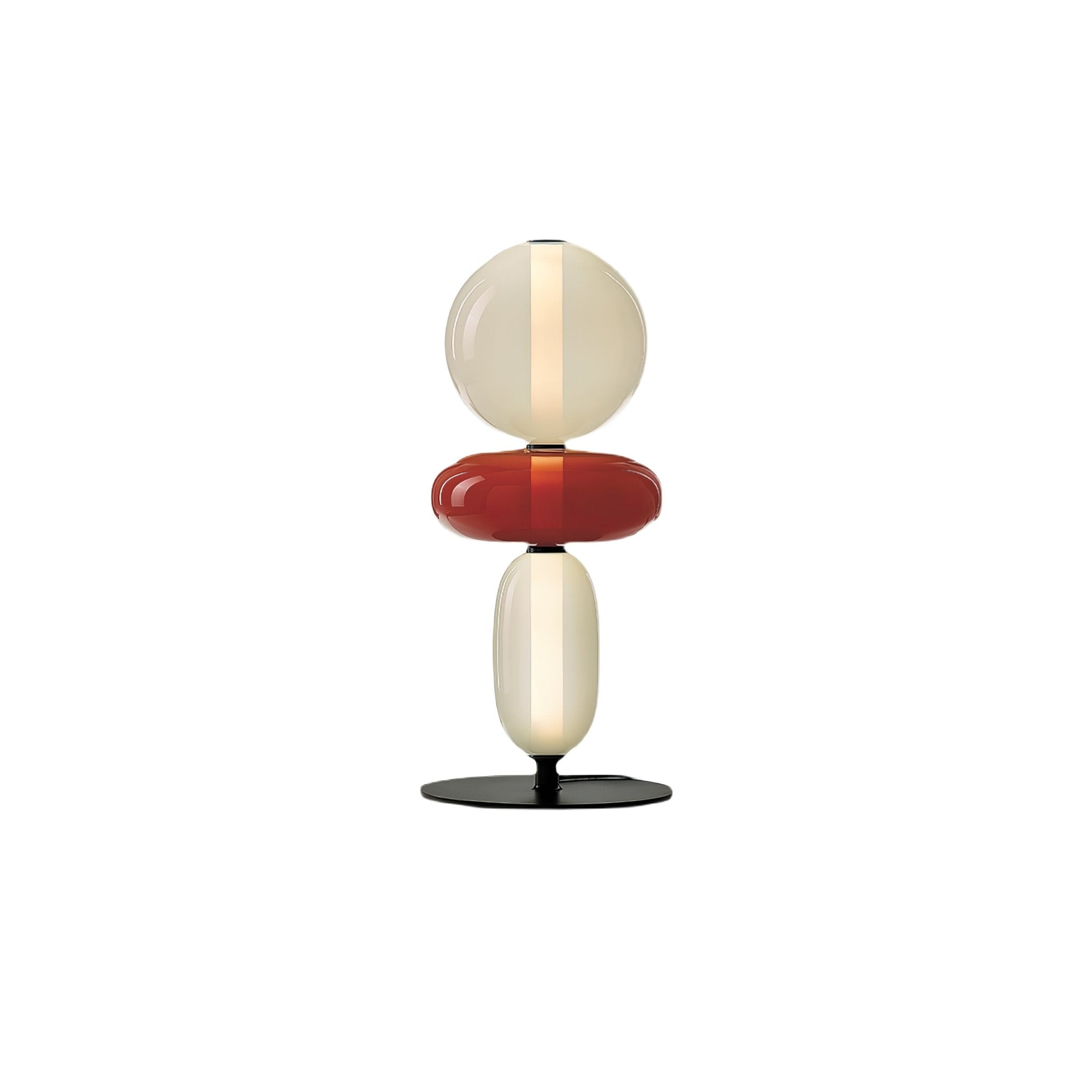Modern Colorful Candied Glass Pebbles LED Table Lamp for Artful Interior Lighting