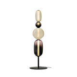 Modern Hand Blown Crystal Pebbles Floor Lamp Integrated LED Artistic Glass Lighting