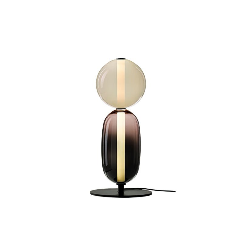 Modern Colorful Candied Glass Pebbles LED Table Lamp for Artful Interior Lighting
