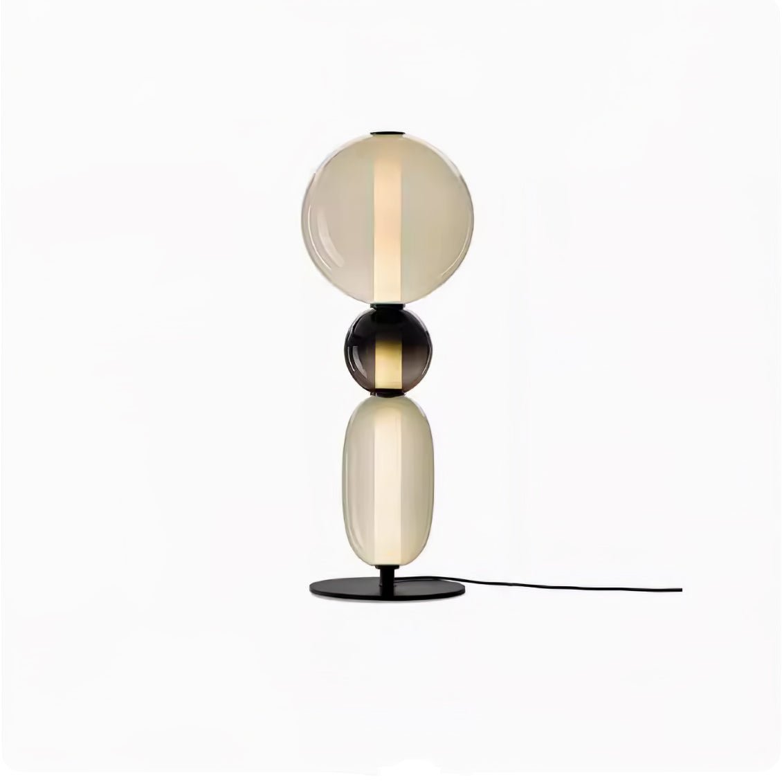 Modern Colorful Candied Glass Pebbles LED Table Lamp for Artful Interior Lighting