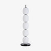 Modern Hand Blown Glass Globe Floor Lamp with Premium Black Marble Base