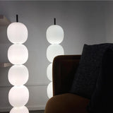 Modern Hand Blown Glass Globe Floor Lamp with Premium Black Marble Base