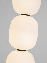Modern Hand Blown Glass Globe Floor Lamp with Premium Black Marble Base
