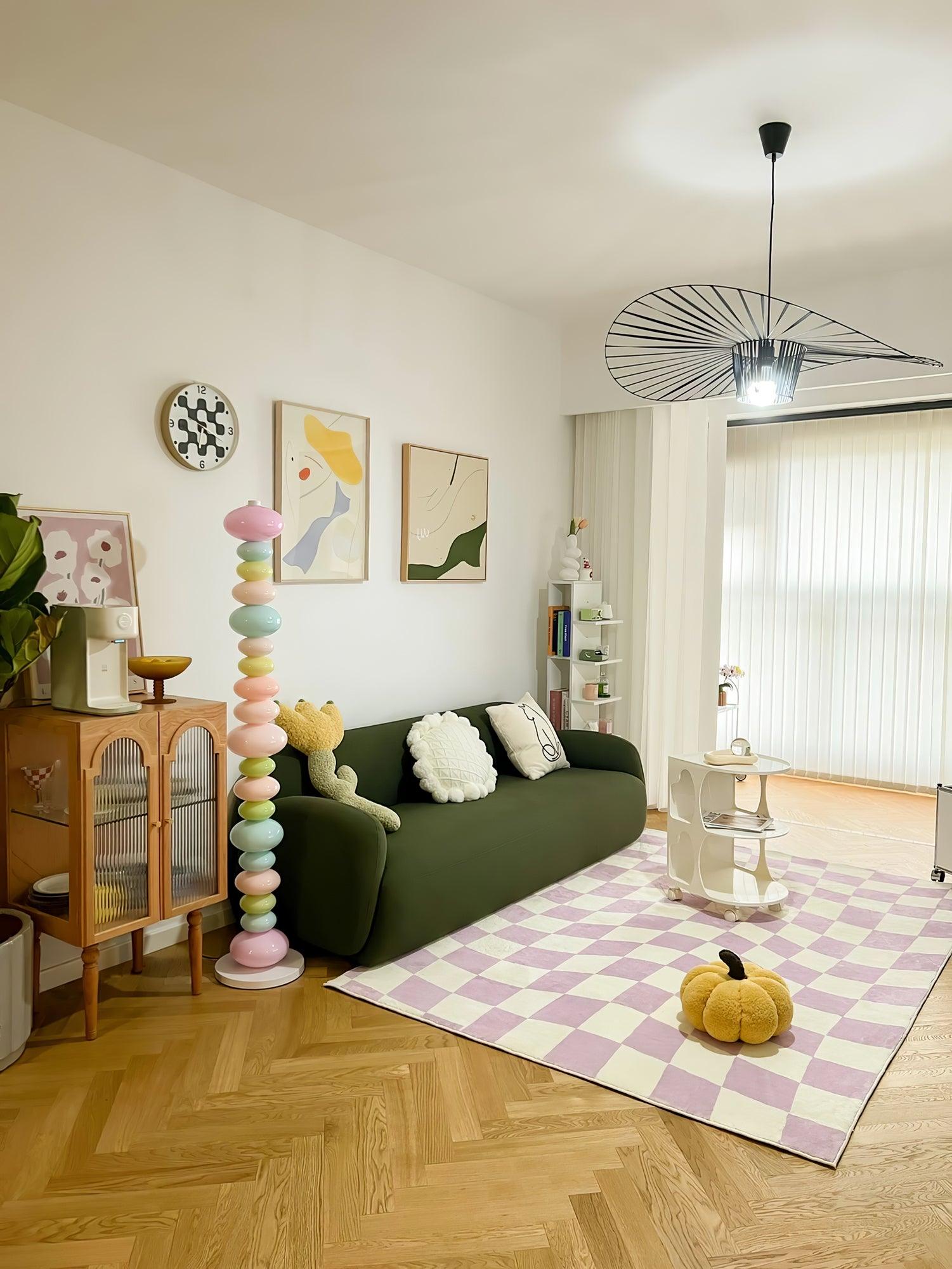Modern Candy Glass Sphere Floor Lamp with Elegant Marble Base for Ambient Lighting