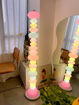 Modern Candy Glass Sphere Floor Lamp with Elegant Marble Base for Ambient Lighting