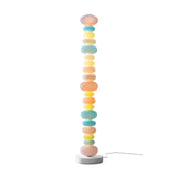 Modern Candy Glass Sphere Floor Lamp with Elegant Marble Base for Ambient Lighting