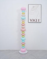 Modern Candy Glass Sphere Floor Lamp with Elegant Marble Base for Ambient Lighting