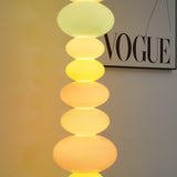 Modern Candy Glass Sphere Floor Lamp with Elegant Marble Base for Ambient Lighting