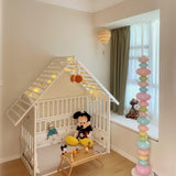 Modern Candy Glass Sphere Floor Lamp with Elegant Marble Base for Ambient Lighting
