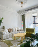 Modern Candy Glass Sphere Floor Lamp with Elegant Marble Base for Ambient Lighting