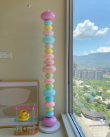 Modern Candy Glass Sphere Floor Lamp with Elegant Marble Base for Ambient Lighting