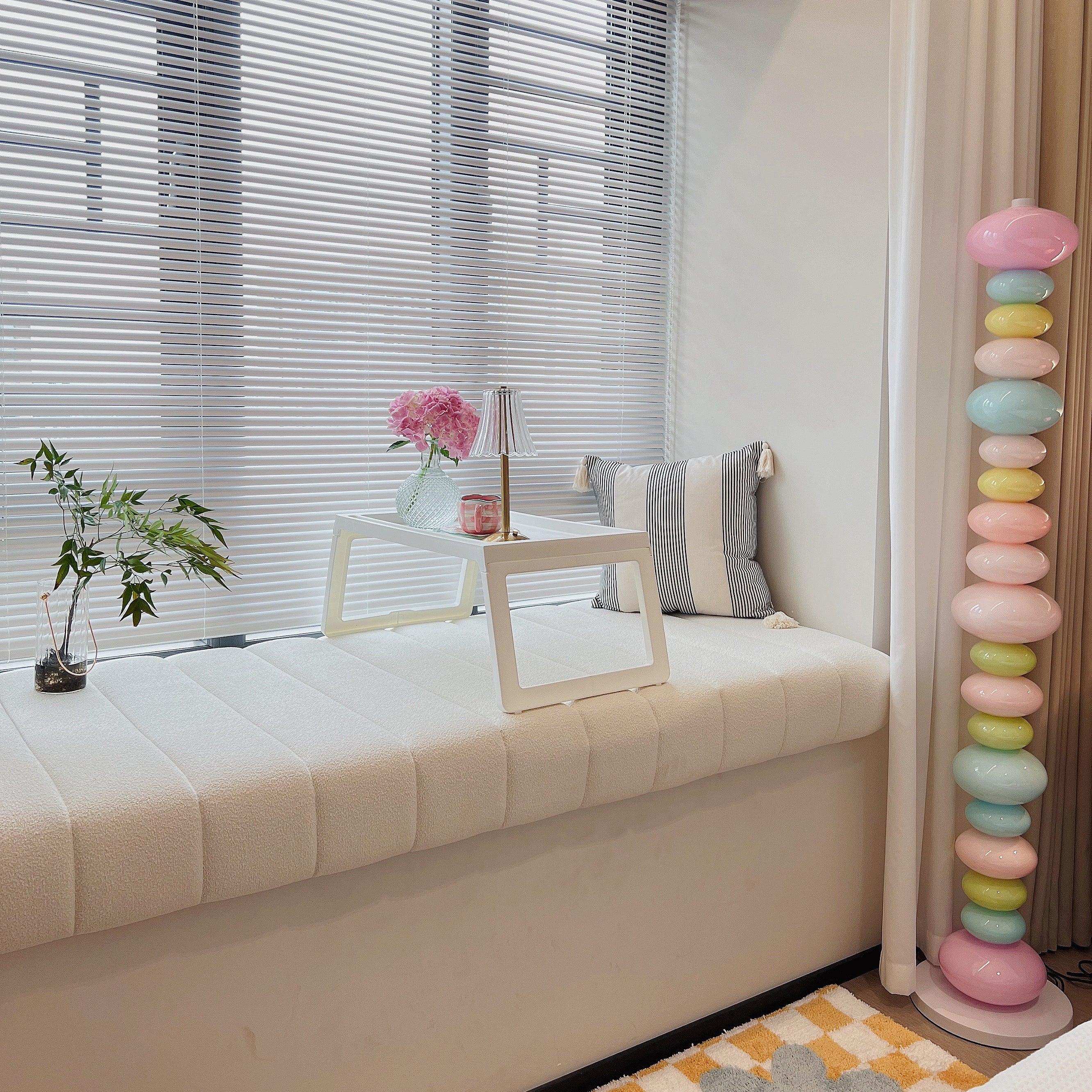 Modern Candy Glass Sphere Floor Lamp with Elegant Marble Base for Ambient Lighting