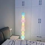 Modern Candy Glass Sphere Floor Lamp with Elegant Marble Base for Ambient Lighting