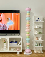 Modern Candy Glass Sphere Floor Lamp with Elegant Marble Base for Ambient Lighting