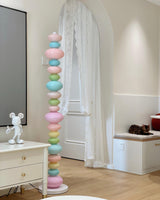 Modern Candy Glass Sphere Floor Lamp with Elegant Marble Base for Ambient Lighting