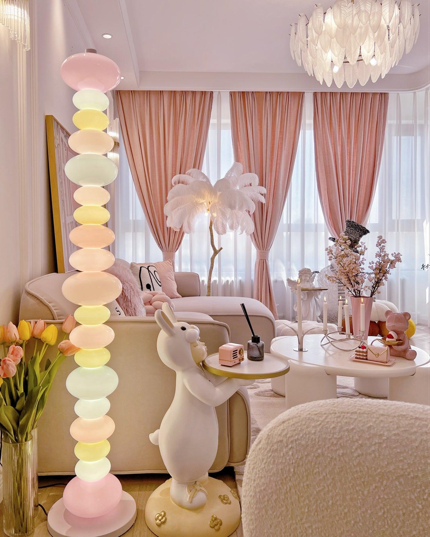 Modern Candy Glass Sphere Floor Lamp with Elegant Marble Base for Ambient Lighting