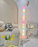 Modern Candy Glass Sphere Floor Lamp with Elegant Marble Base for Ambient Lighting