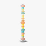 Modern Candy Glass Sphere Floor Lamp with Elegant Marble Base for Ambient Lighting