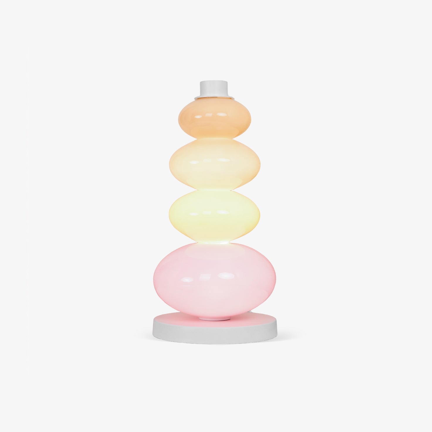 Modern Candy Glass Table Lamp with Multicolor Marble Base for Bedside Decor