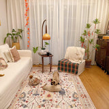 Modern Cantilever Floor Lamp with Walnut Wood Side Table and Orange Glass Shade