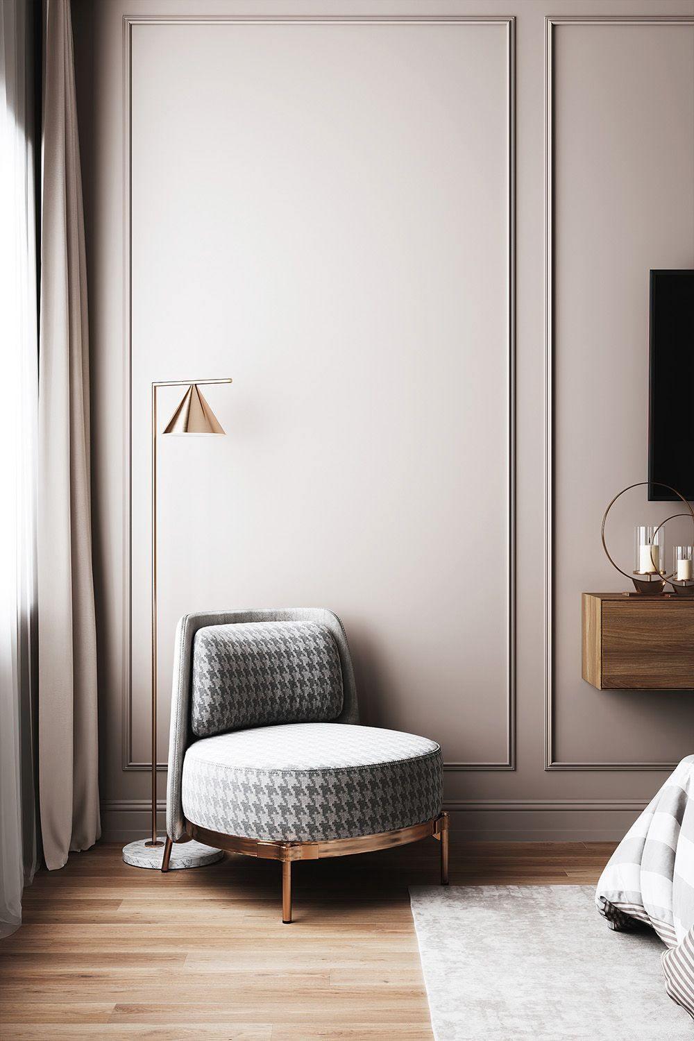 Minimalist Torchiere Floor Lamp with Rotating Cone Shade and Solid Marble Base