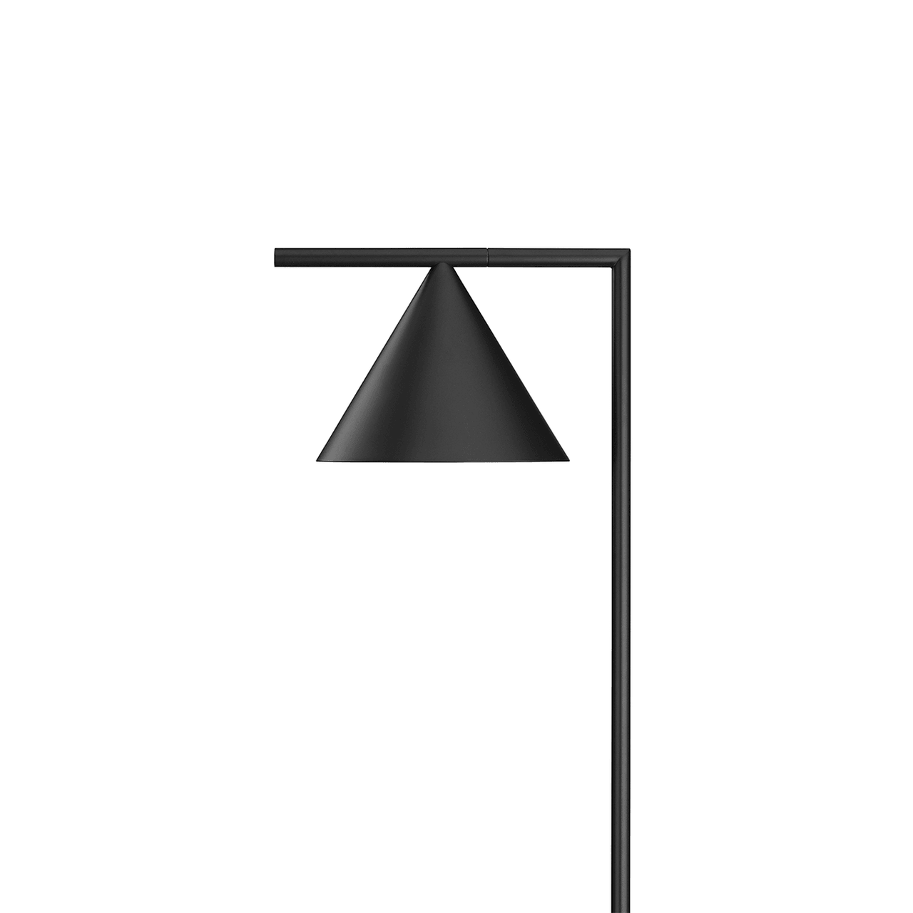 Minimalist Torchiere Floor Lamp with Rotating Cone Shade and Solid Marble Base