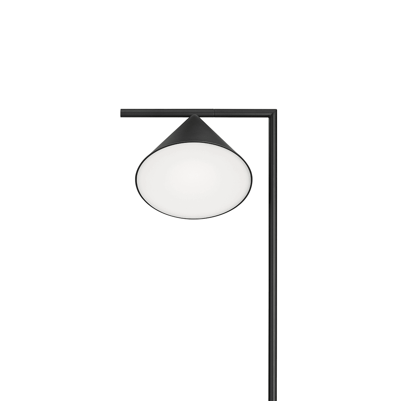 Minimalist Torchiere Floor Lamp with Rotating Cone Shade and Solid Marble Base