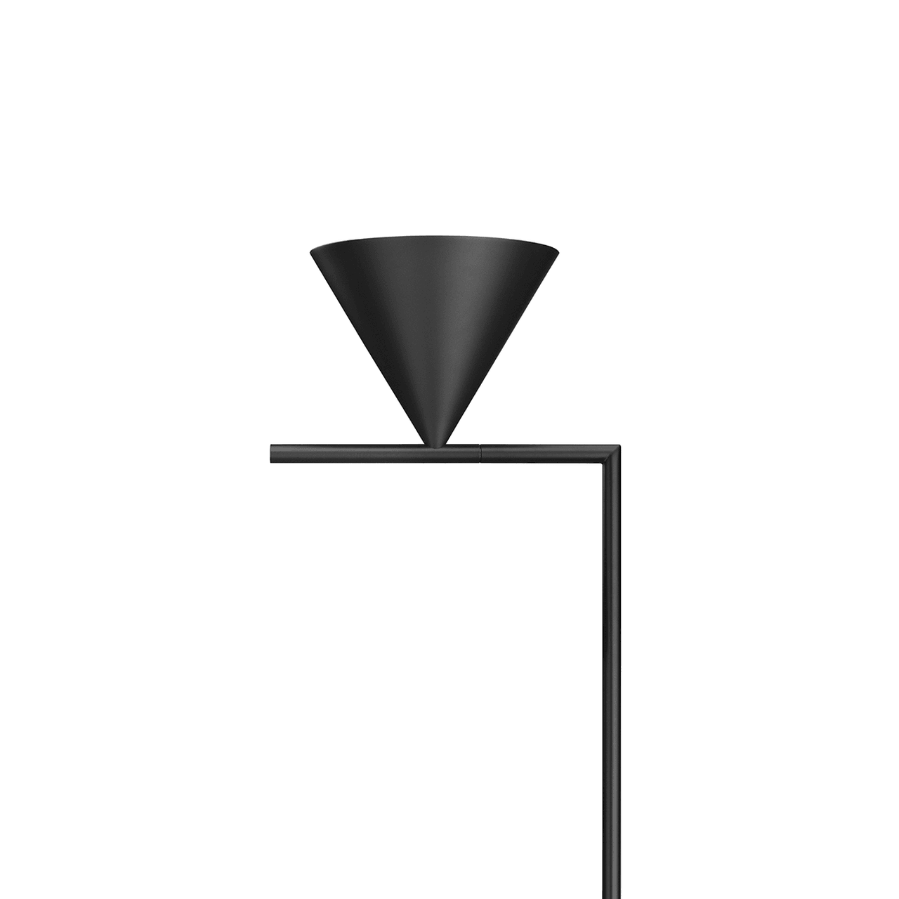 Minimalist Torchiere Floor Lamp with Rotating Cone Shade and Solid Marble Base