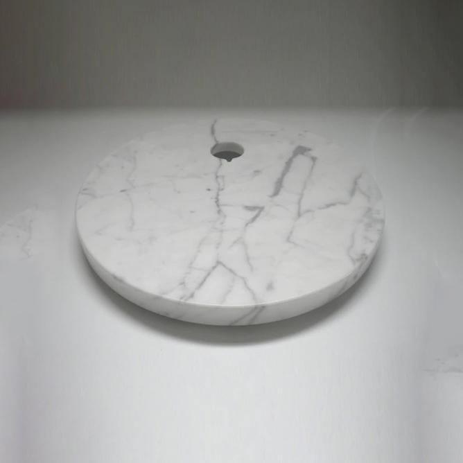 Minimalist Torchiere Floor Lamp with Rotating Cone Shade and Solid Marble Base
