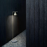 Minimalist Torchiere Floor Lamp with Rotating Cone Shade and Solid Marble Base