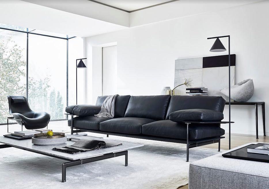 Minimalist Torchiere Floor Lamp with Rotating Cone Shade and Solid Marble Base