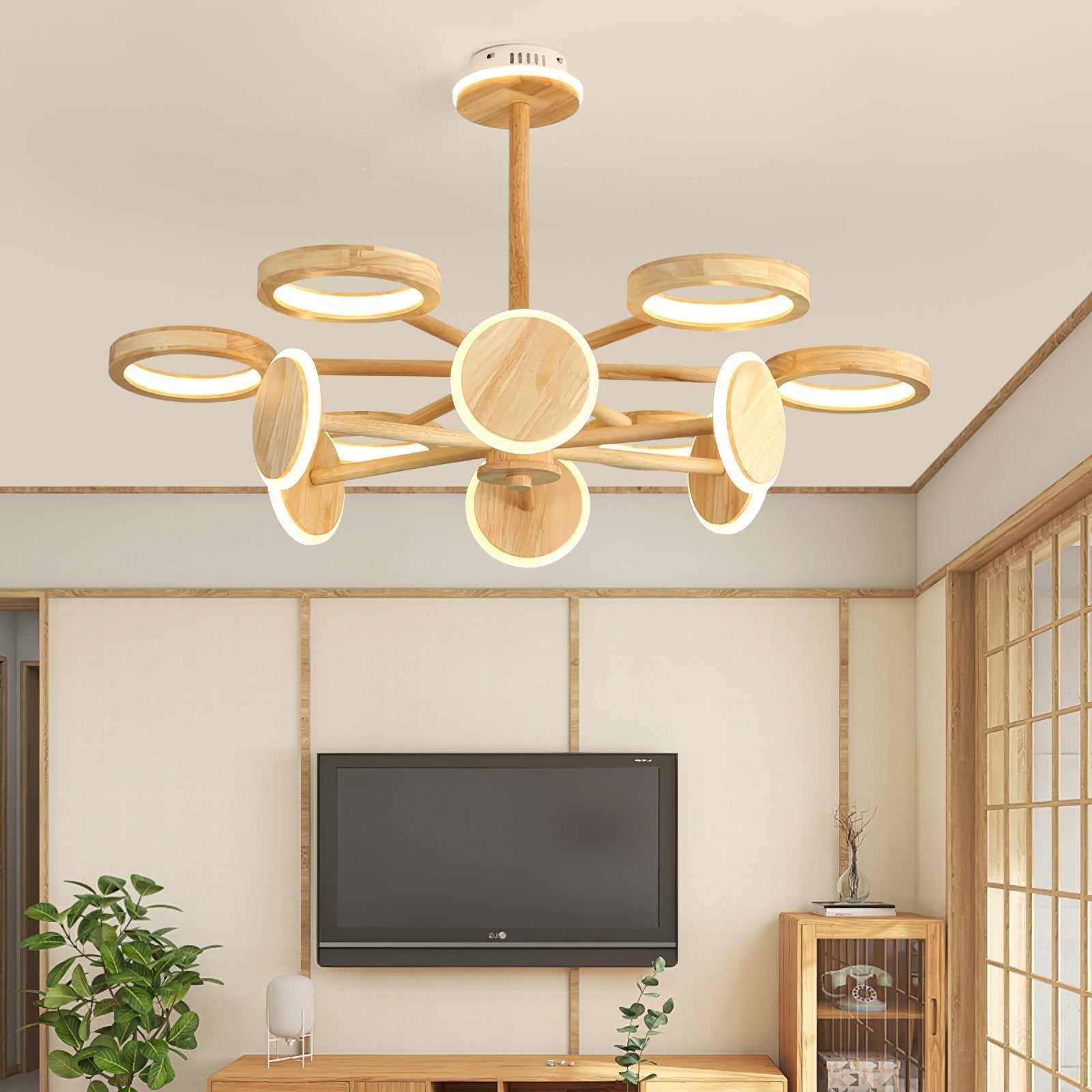 modern-natural-rubber-wood-log-chandelier-with-integrated-three-color-led-light