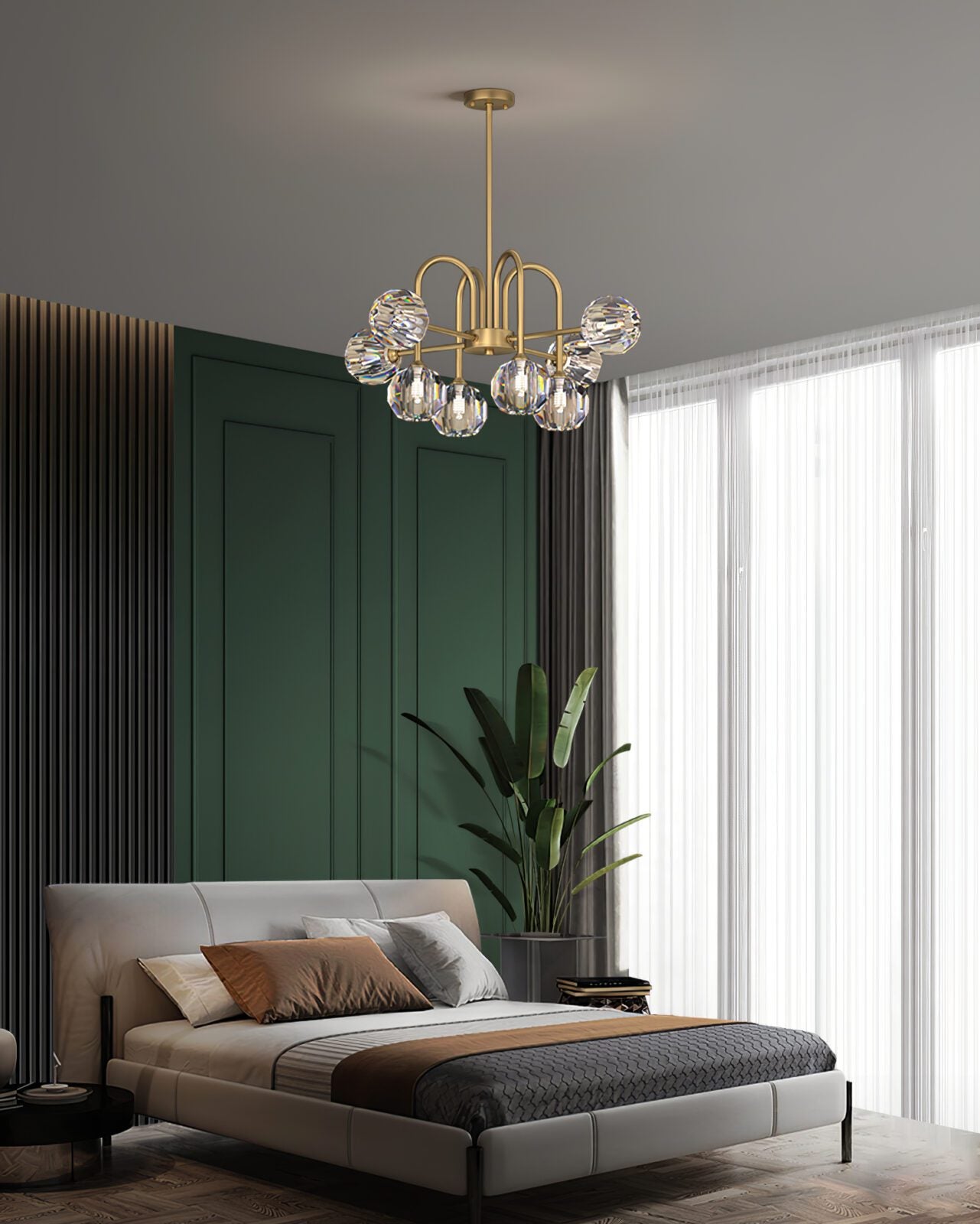 modern-brass-carousel-chandelier-with-clear-crystal-blooms-and-three-color-led-light