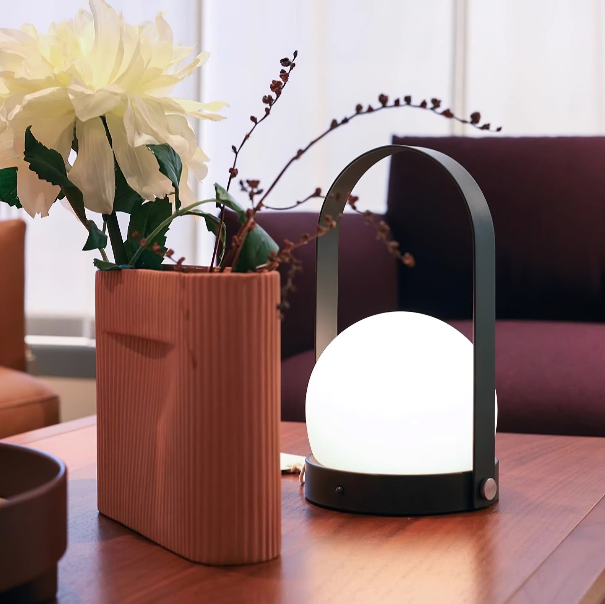 Carrie Portable Rechargeable LED Table Lamp with Built in Battery and Touch Control