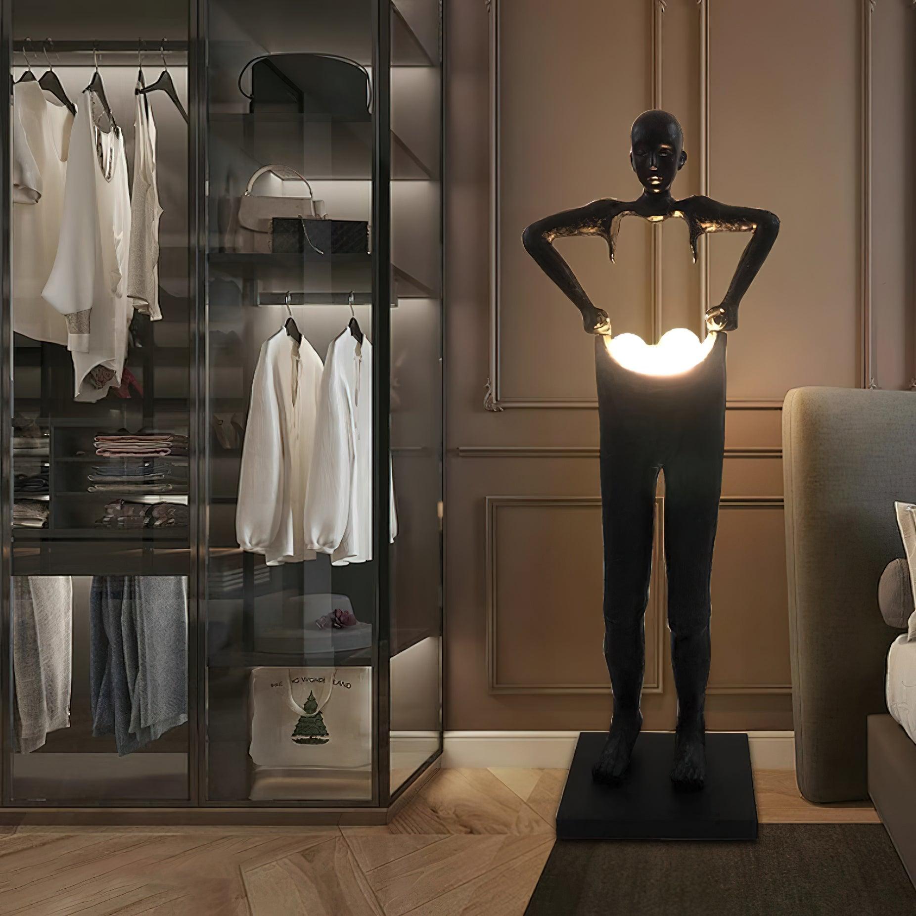 modern-figurine-artistic-floor-lamp-large-black-sculpture-light-with-glass-shade