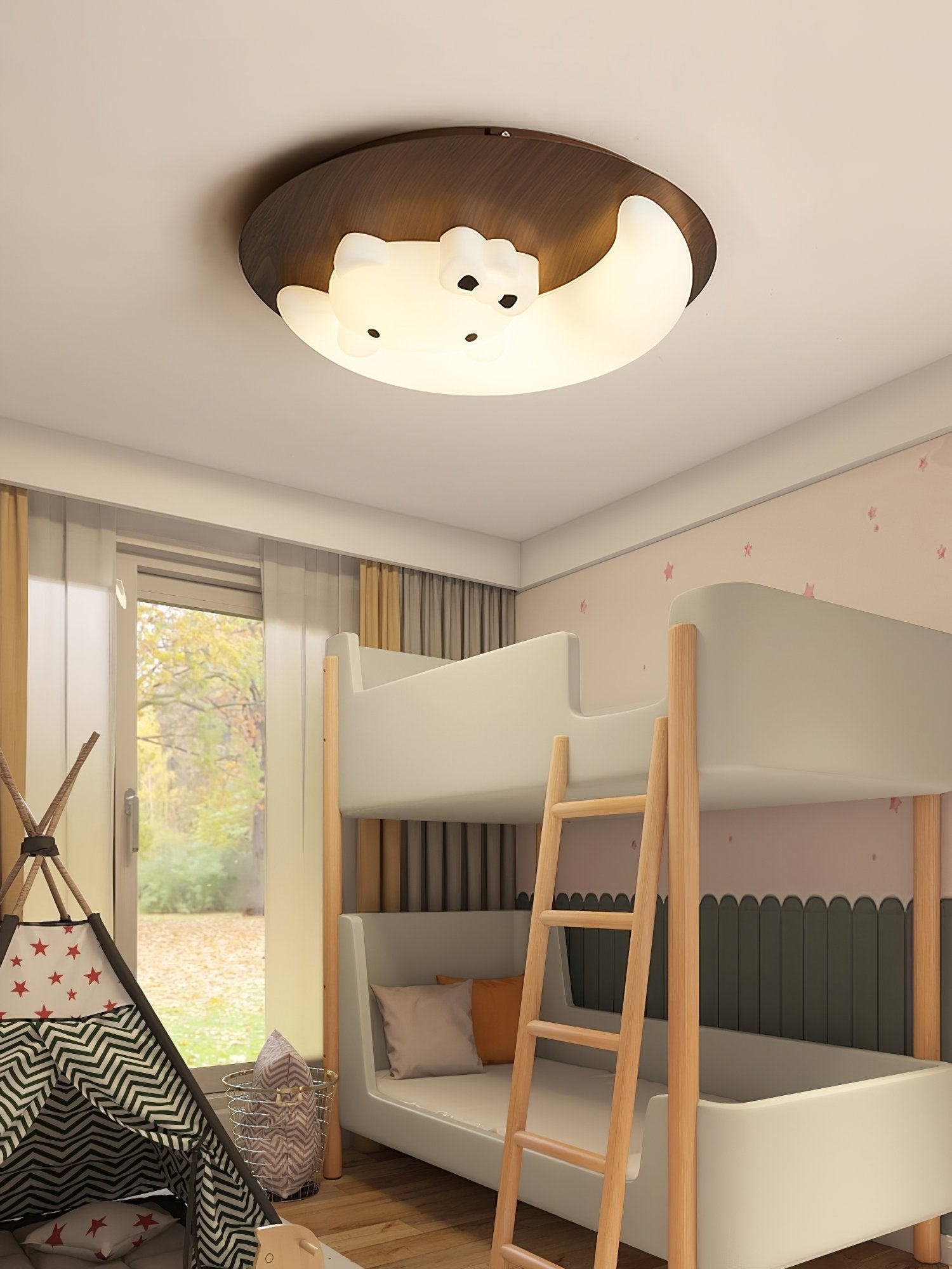 wooden-cartoon-moon-cat-flush-mount-ceiling-lamp-for-nursery-and-childrens-bedroom