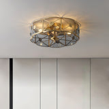 vintage-industrial-carved-brass-flush-mount-ceiling-lamp-with-glass-shade