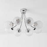 Elegant Carved Glass Flush Mount Ceiling Lamp for Modern Luxury Interiors