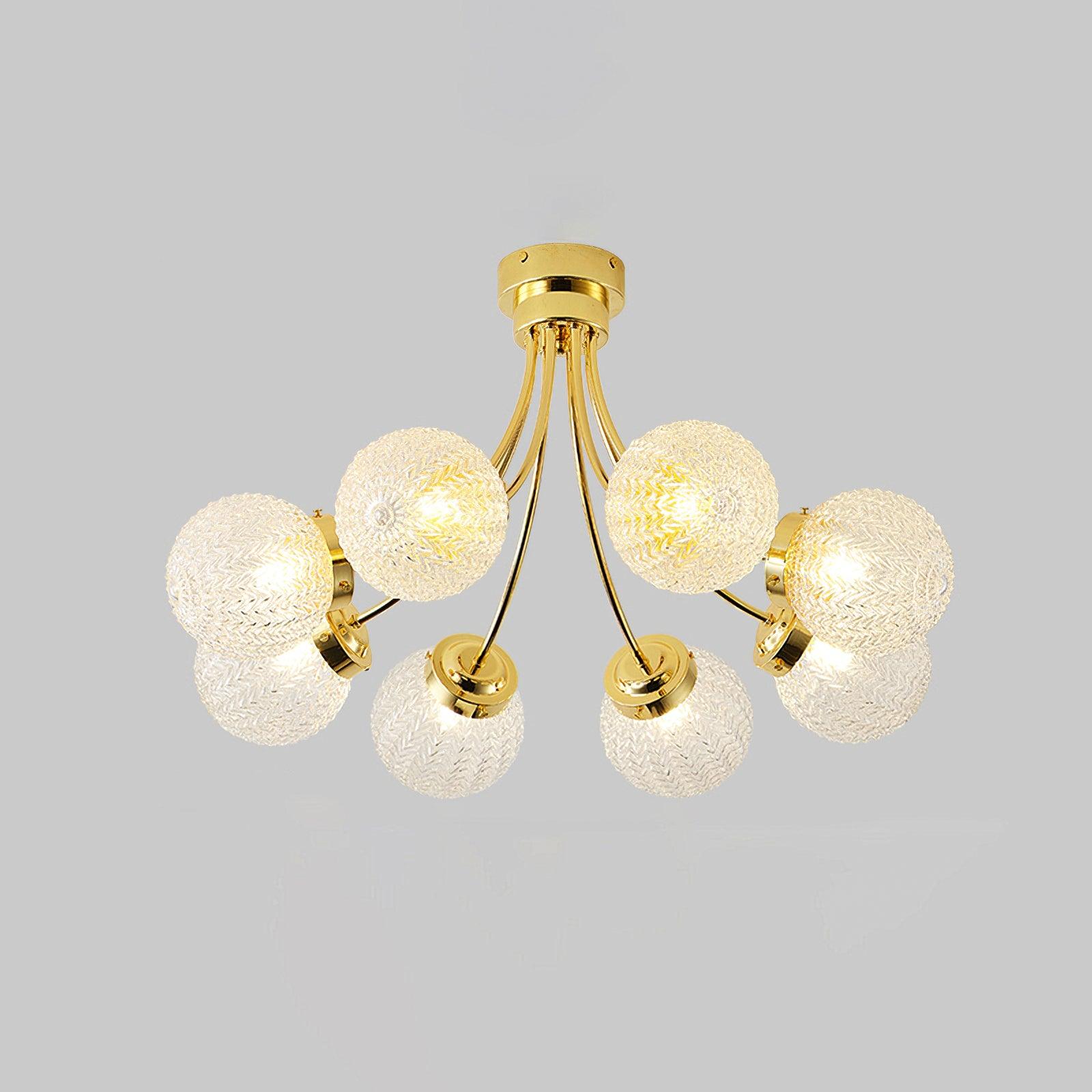 Elegant Carved Glass Flush Mount Ceiling Lamp for Modern Luxury Interiors