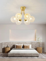 Elegant Carved Glass Flush Mount Ceiling Lamp for Modern Luxury Interiors