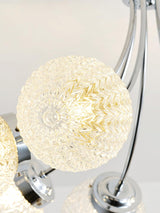 Elegant Carved Glass Flush Mount Ceiling Lamp for Modern Luxury Interiors