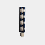 Modern Blue Column Cascade Tower Floor Lamp with Multi Tiered PVC Shades