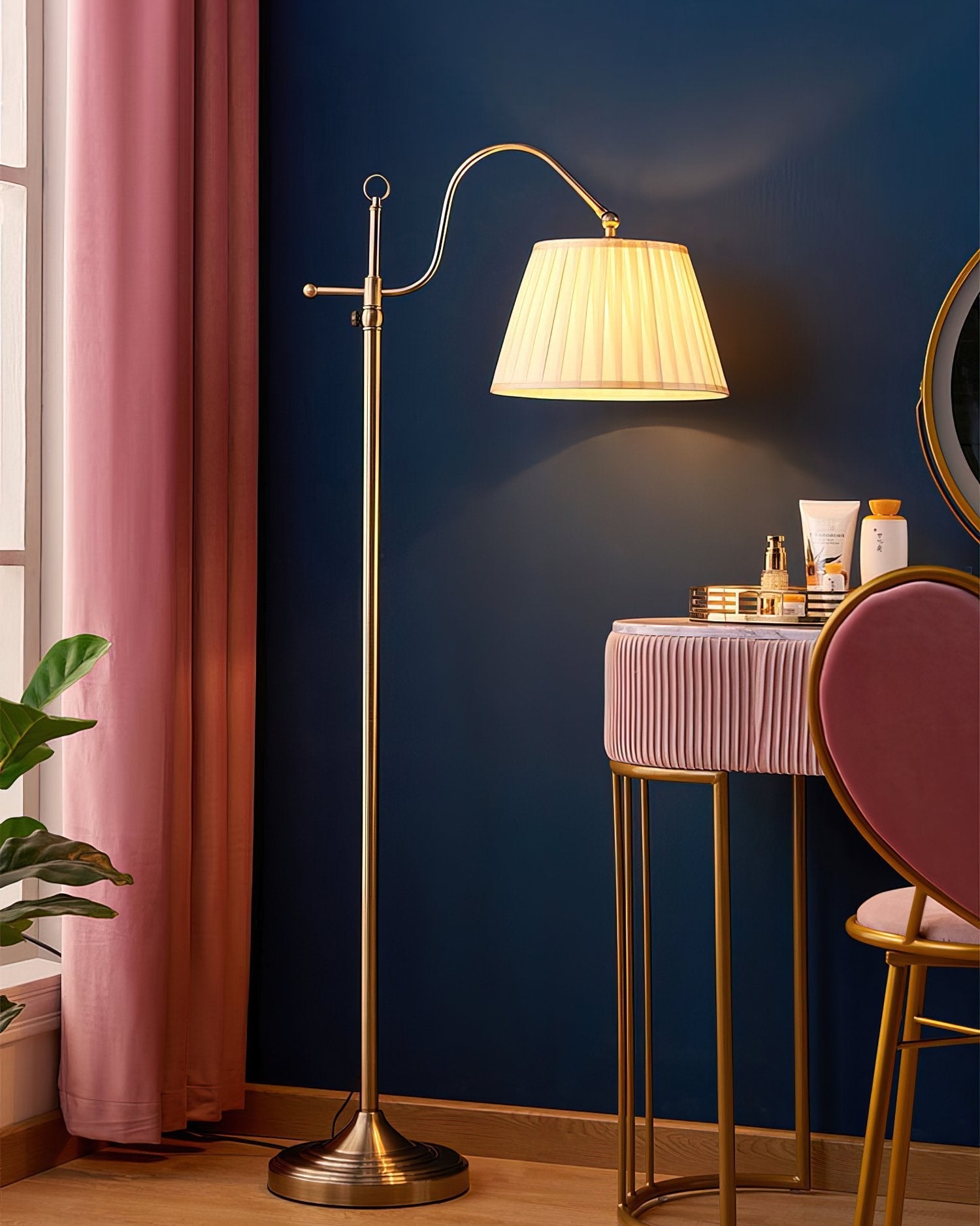 modern-bronze-metal-floor-lamp-with-adjustable-height-and-cream-fabric-parasol-shade