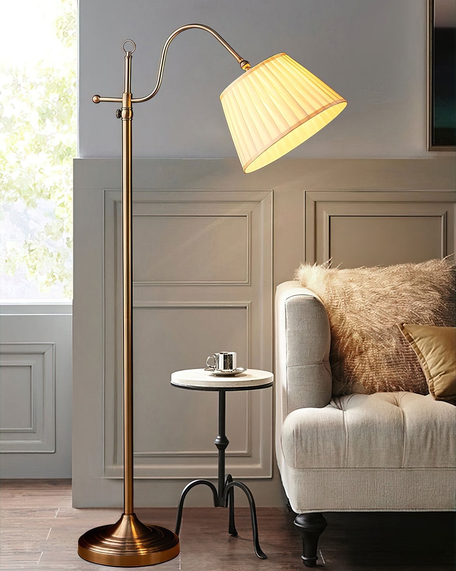modern-bronze-metal-floor-lamp-with-adjustable-height-and-cream-fabric-parasol-shade
