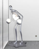 Modern Celestial Guardian Sculpture Floor Lamp Tall Artistic Standing Figurative Light