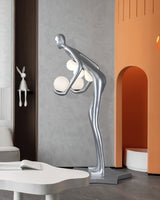 Modern Celestial Guardian Sculpture Floor Lamp Tall Artistic Standing Figurative Light