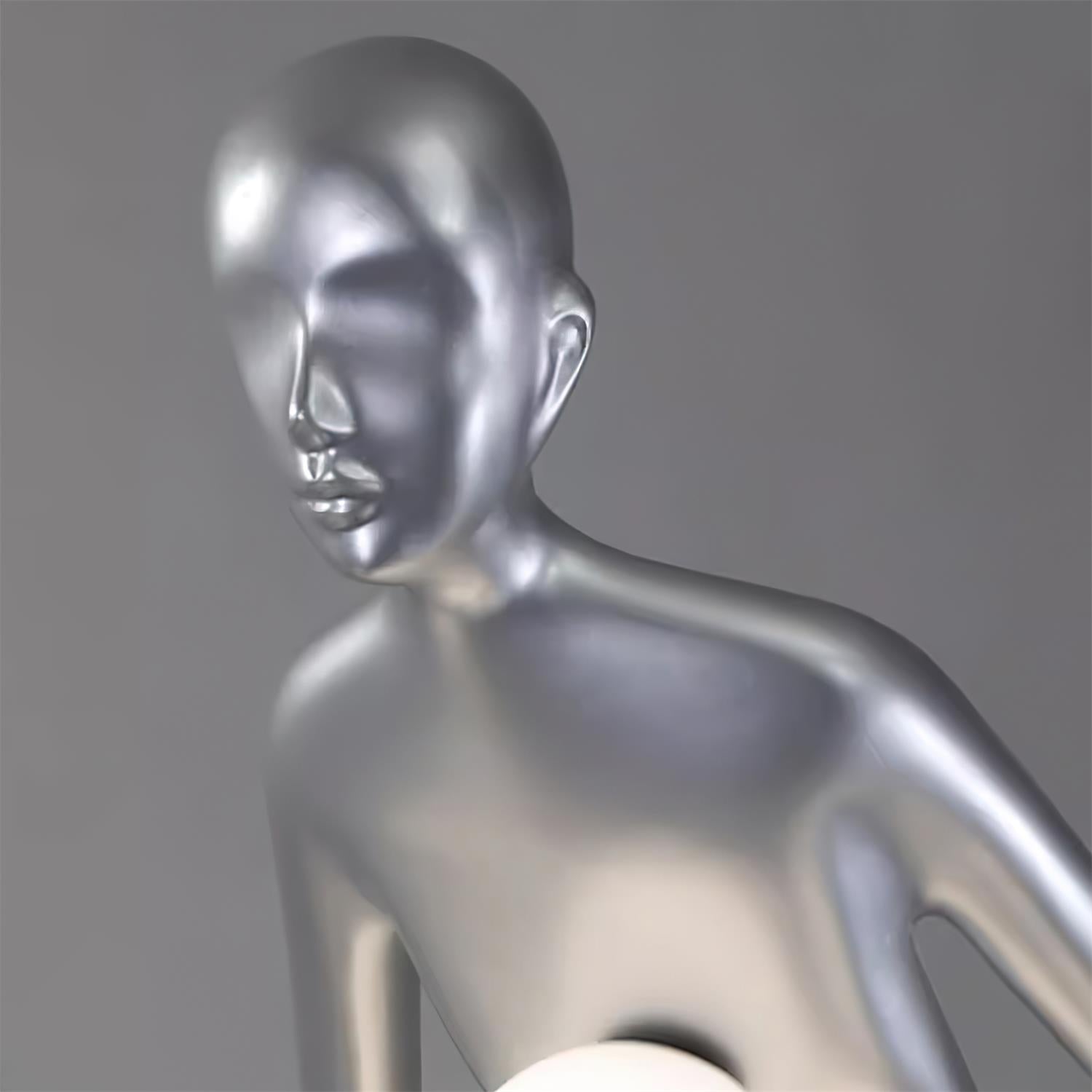 Modern Celestial Guardian Sculpture Floor Lamp Tall Artistic Standing Figurative Light