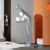 Modern Celestial Guardian Sculpture Floor Lamp Tall Artistic Standing Figurative Light