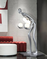 Modern Celestial Guardian Sculpture Floor Lamp Tall Artistic Standing Figurative Light