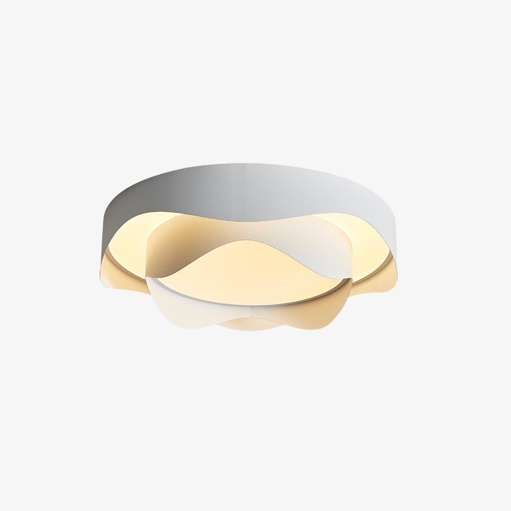 Cenia Modern Circular LED Ceiling Light White Matte Finish Minimalist Flush Mount Fixture